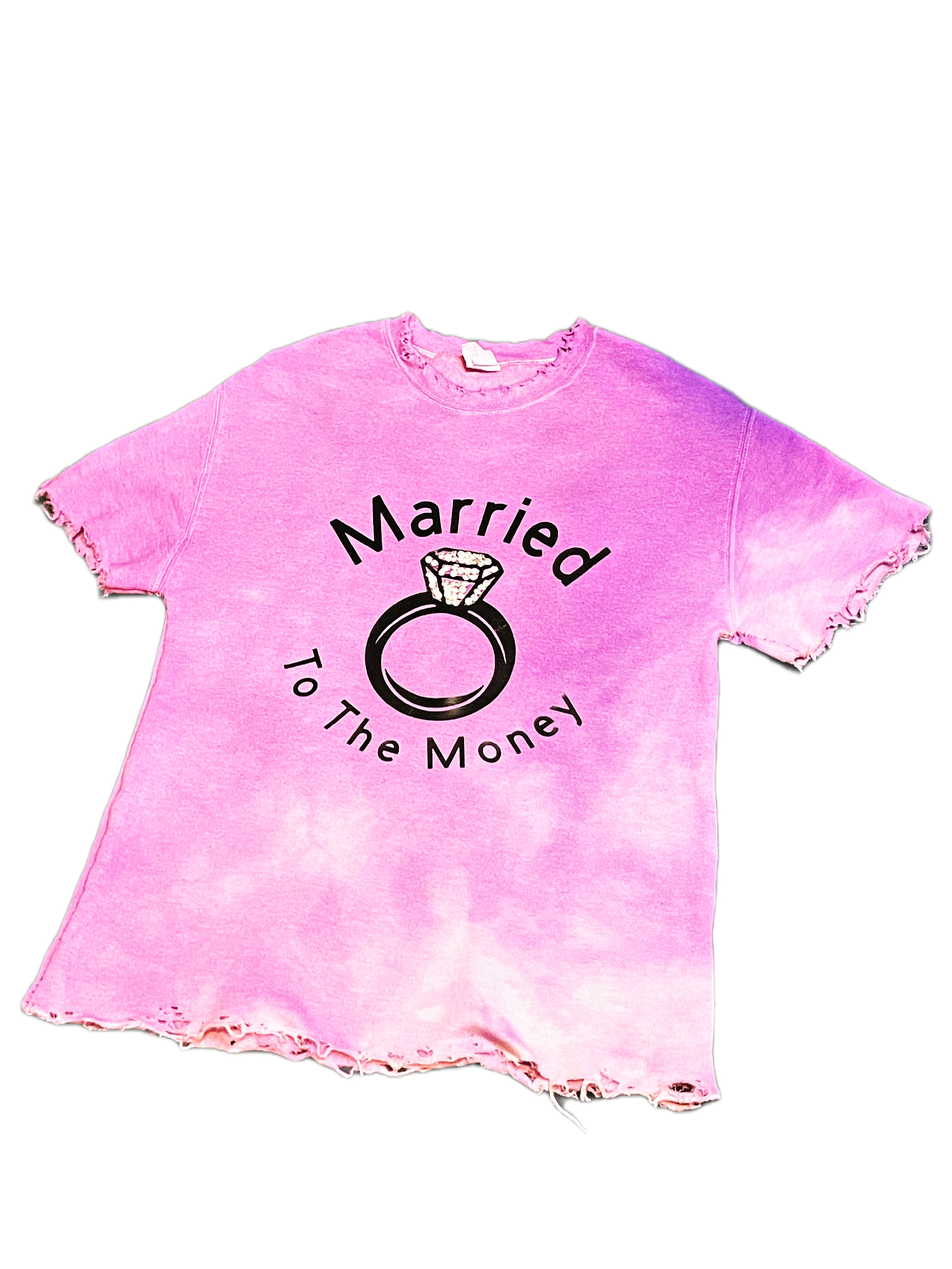 Purple Sky Married To The Money Pull Over Shirt Cropped With Discretion ￼