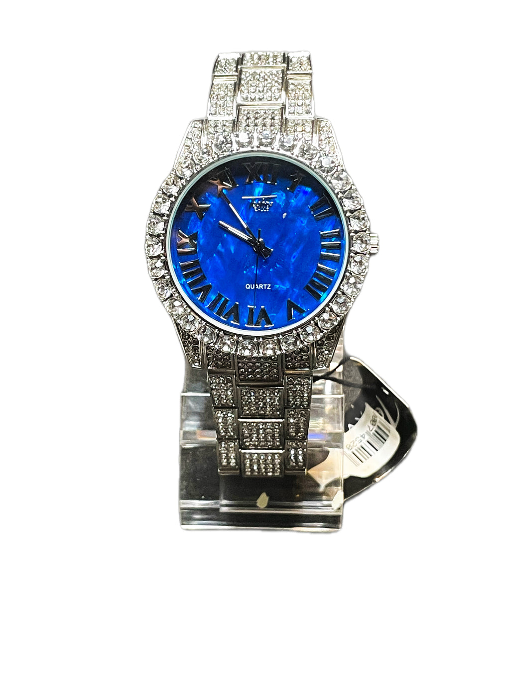 Iced Out, Blueface Silver Watch