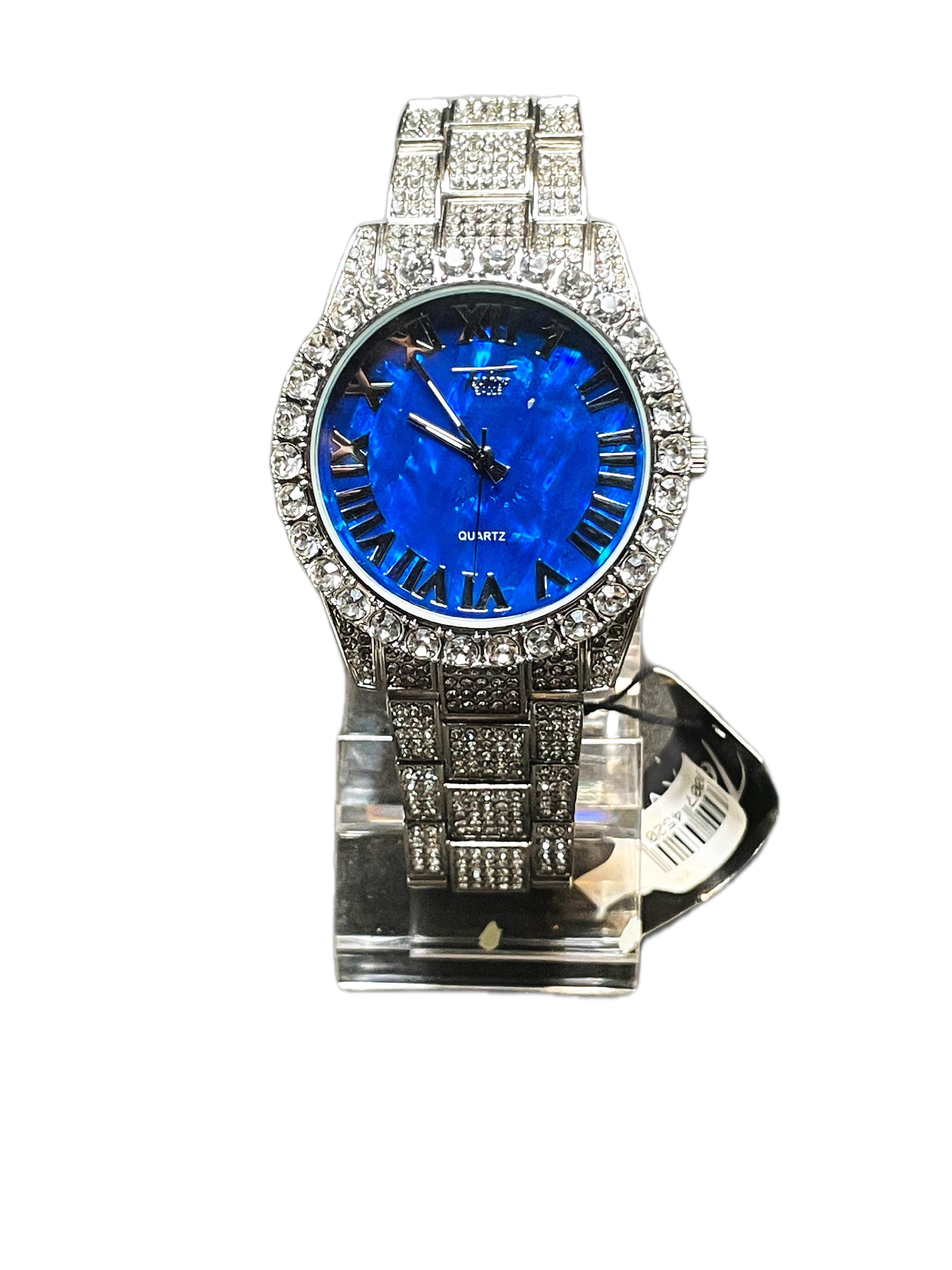 Iced Out, Blueface Silver Watch