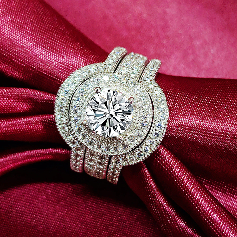 Round New Full Selection Combined Ring Ring Set