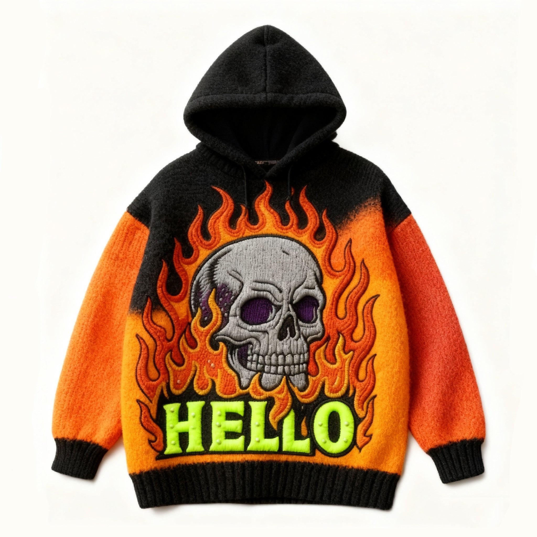 Fashion Casual Printed Polyester Sweater