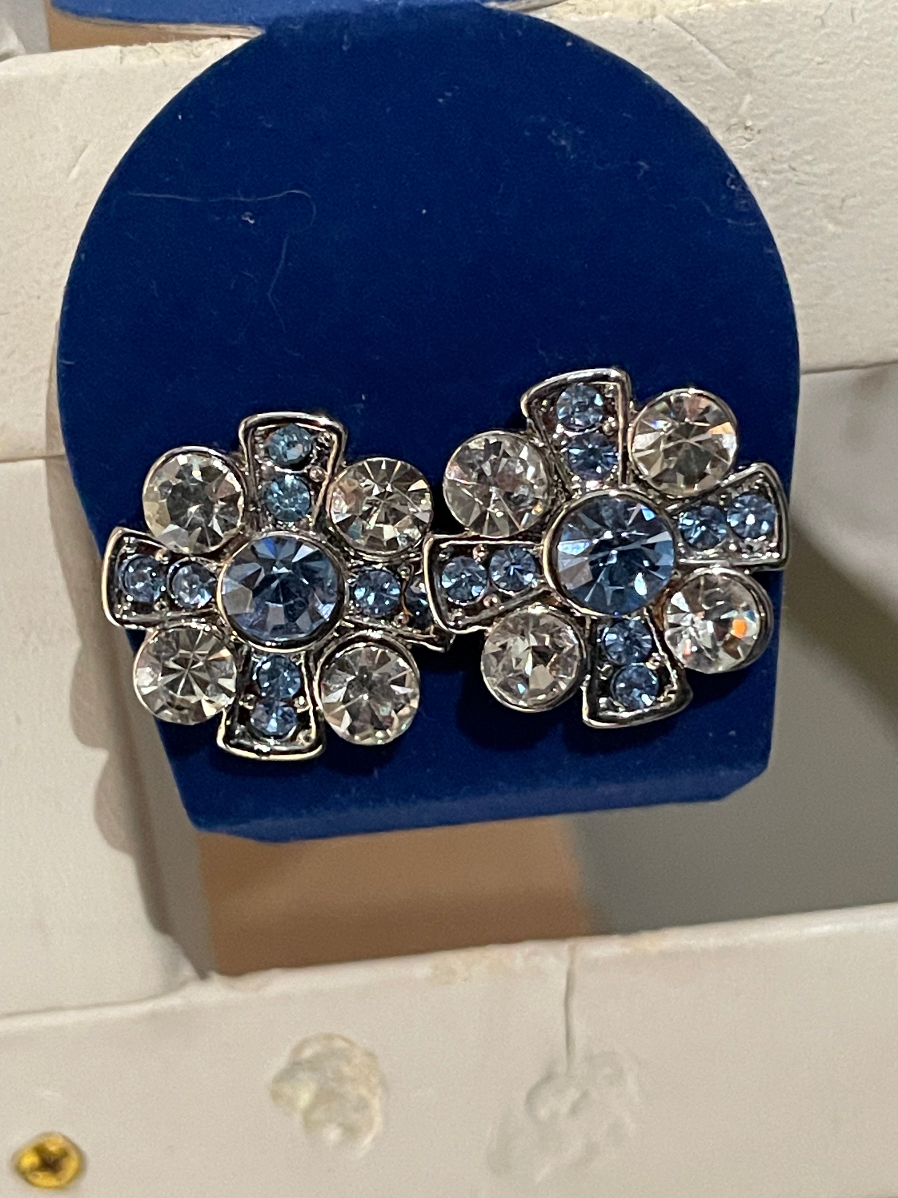 Diamond Flower Earrings