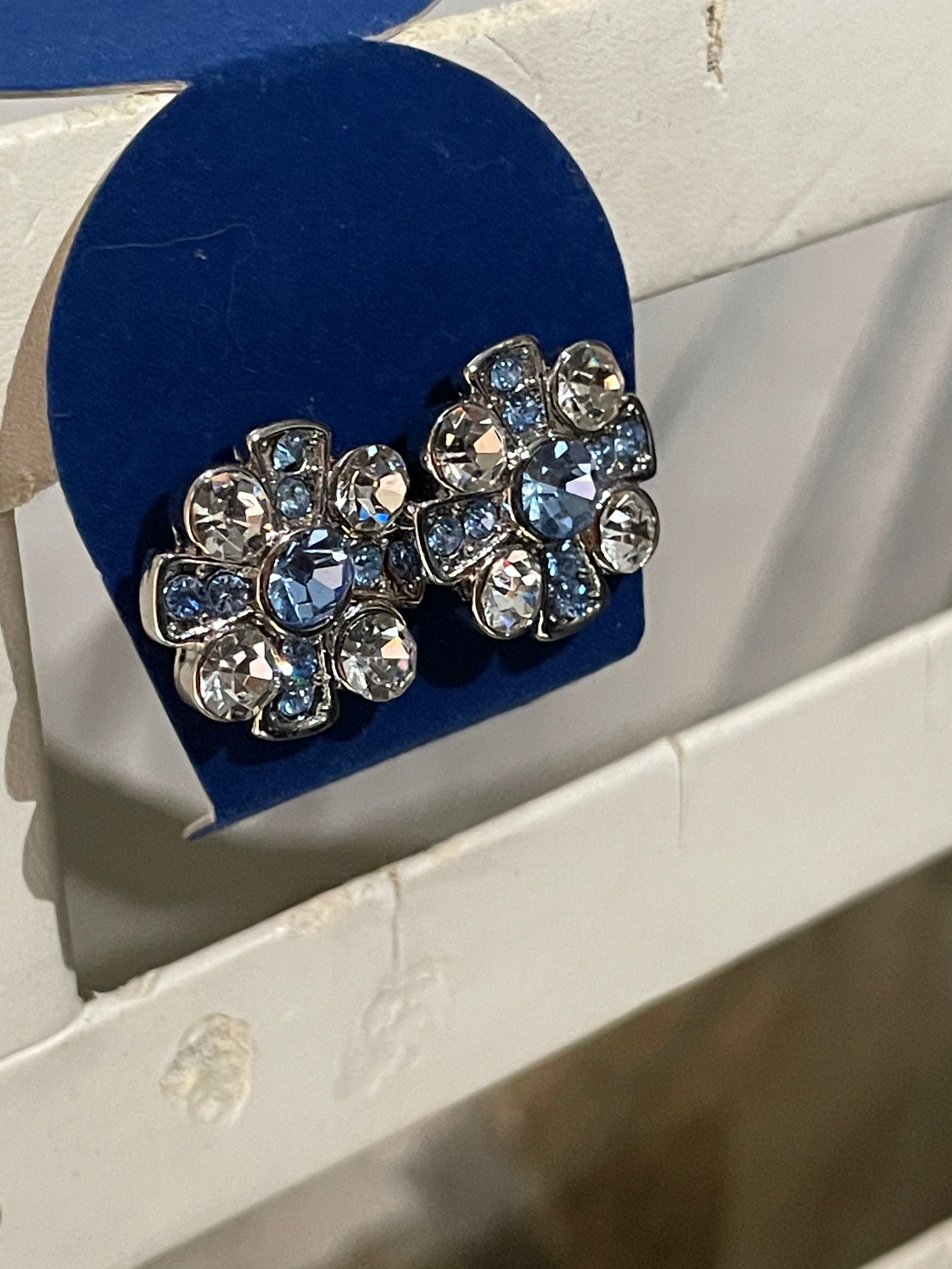 Diamond Flower Earrings