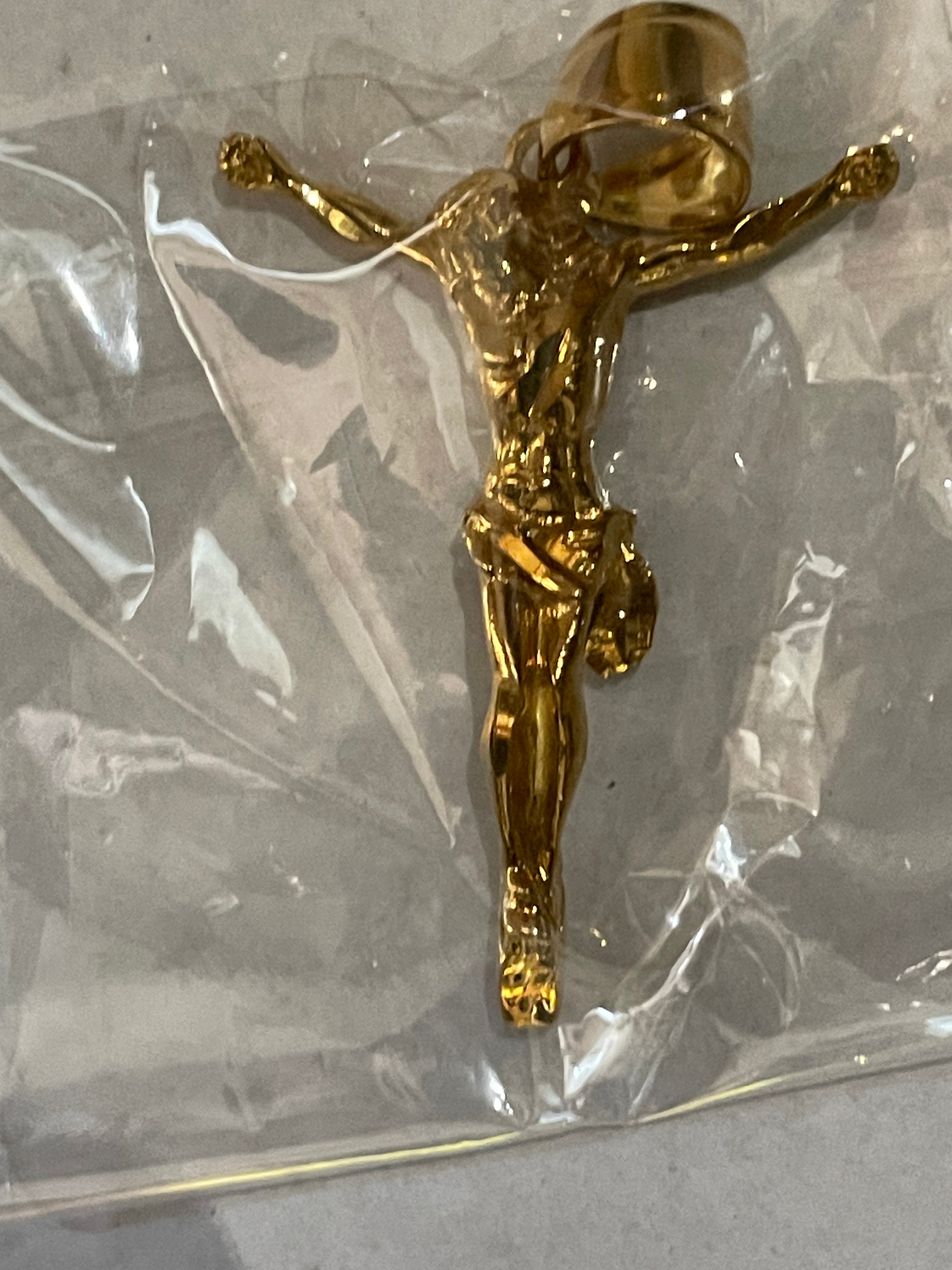 Gold Jesus Cross Pendant ￼