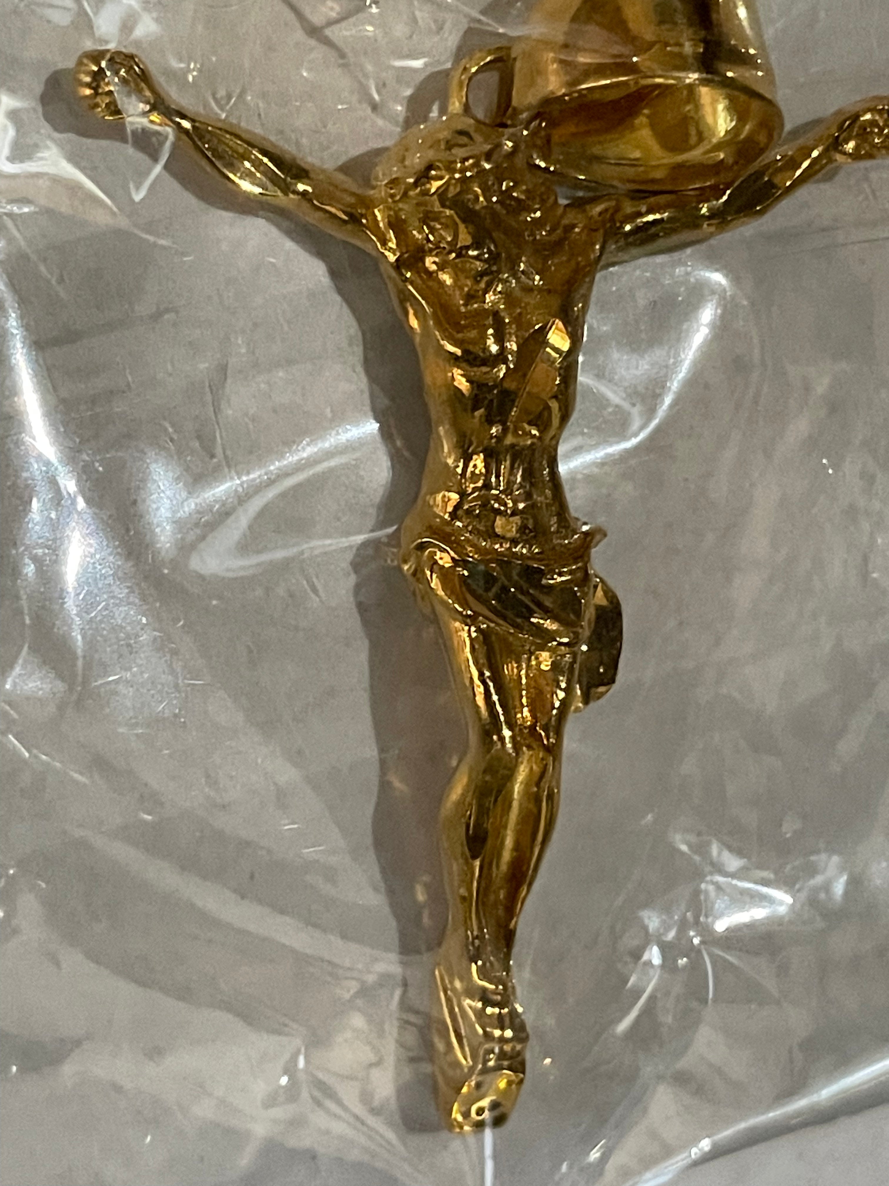 Gold Jesus Cross Pendant ￼