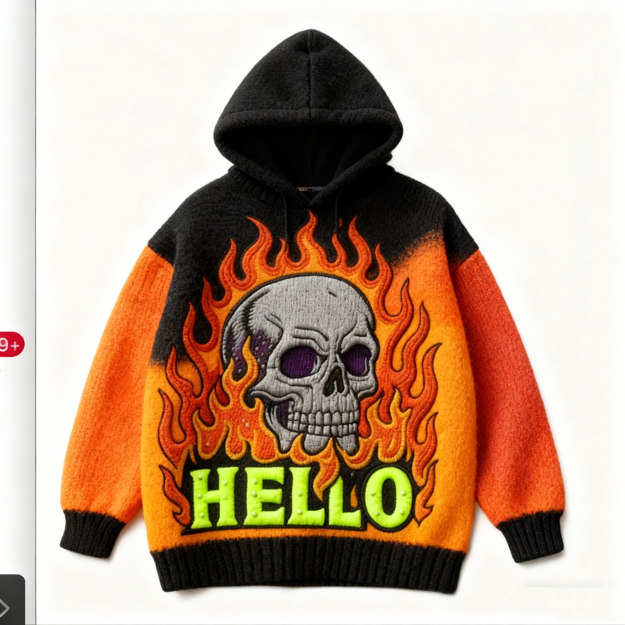 Fashion Casual Printed Polyester Sweater