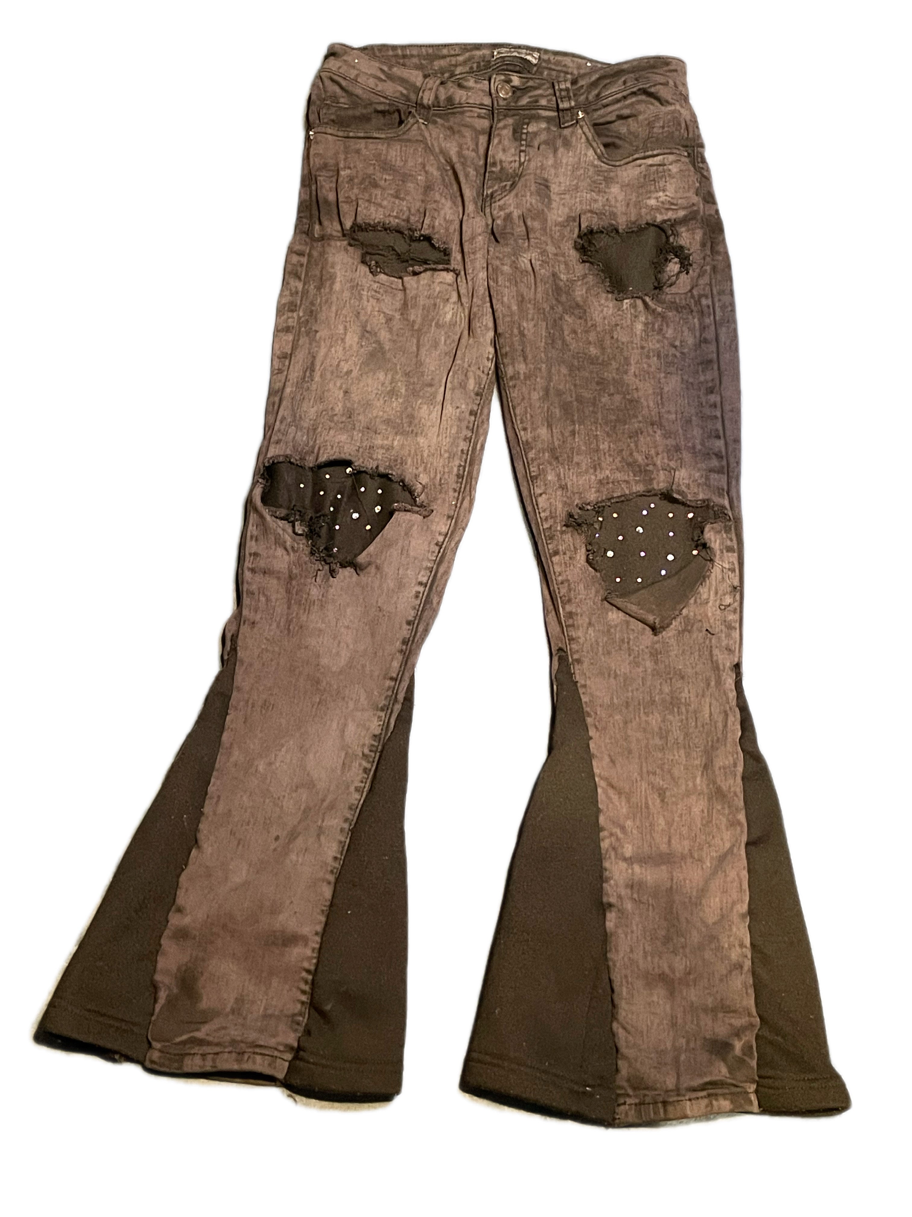 Smoky Grey Flared Pants