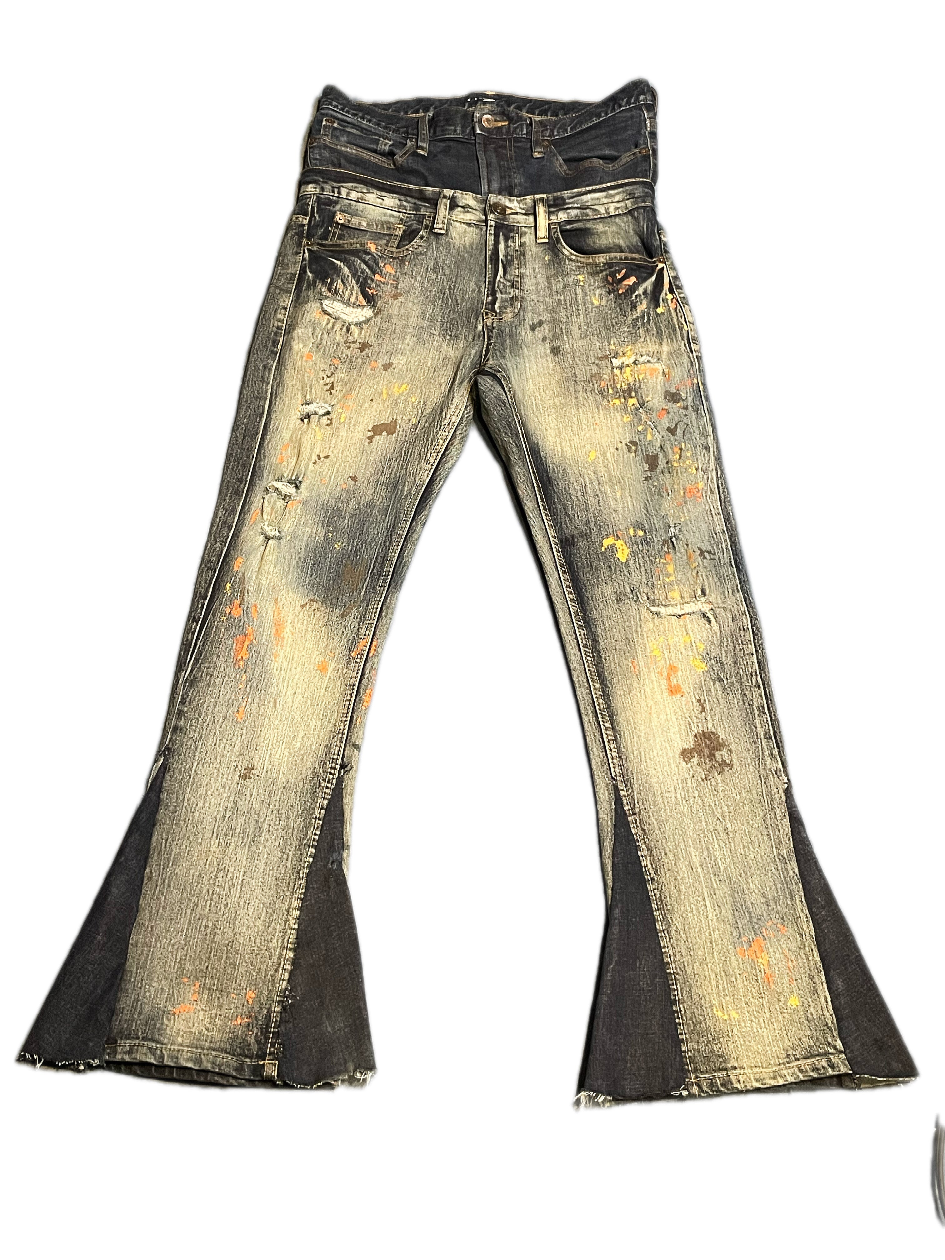 Double Waste Flared Pants